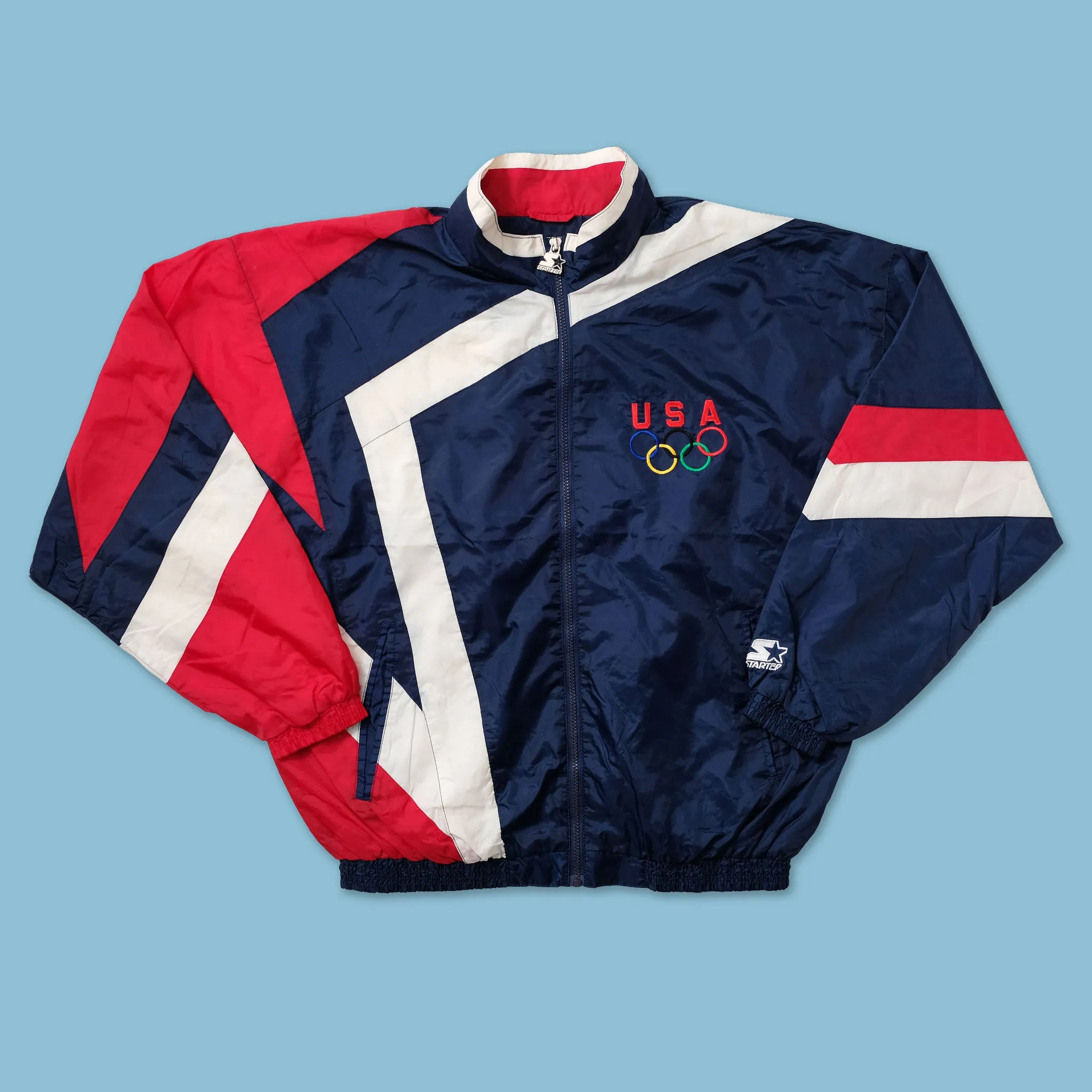 Vintage Starter Olympics Team USA Track Jacket Large