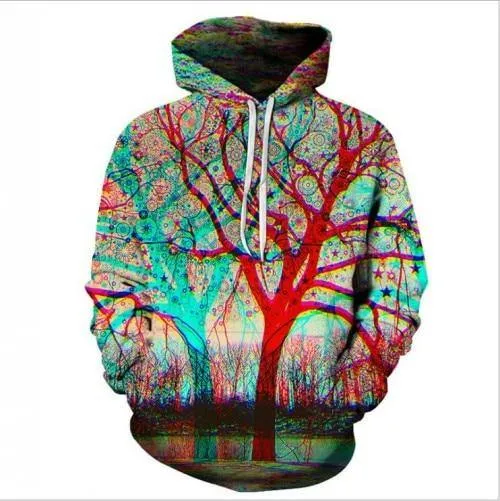 Wolf Printed Hoodie Quality Pullover