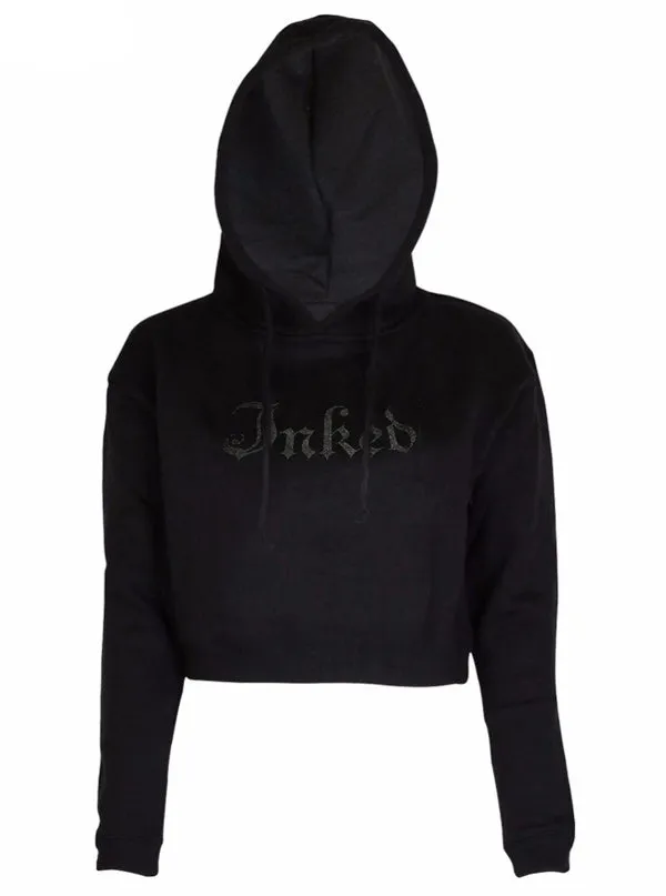 Women's Inked Logo Crop Hoodie