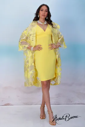 Yellow Sleeveless Cocktail Dress - Murano