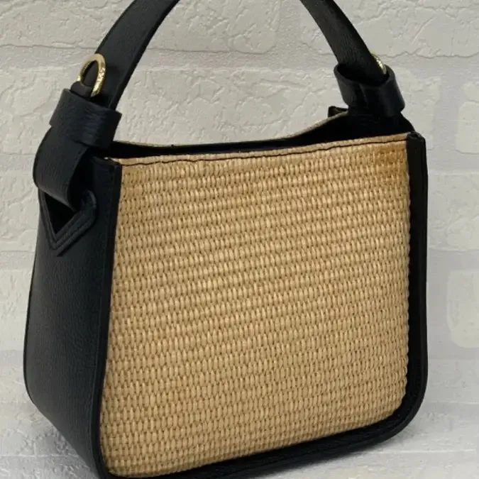 Zazi Raffia Leather Bag